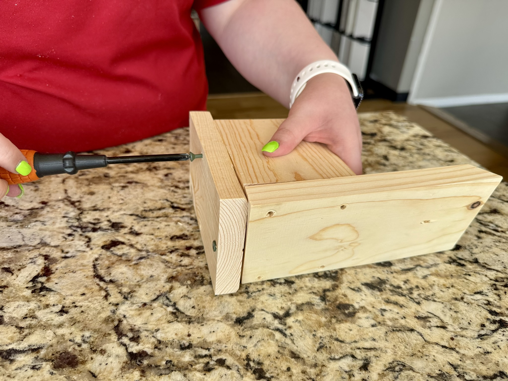 attach pieces 1 and 4